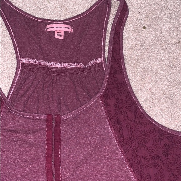 American Eagle burgundy racerback tank top - Picture 2 of 3